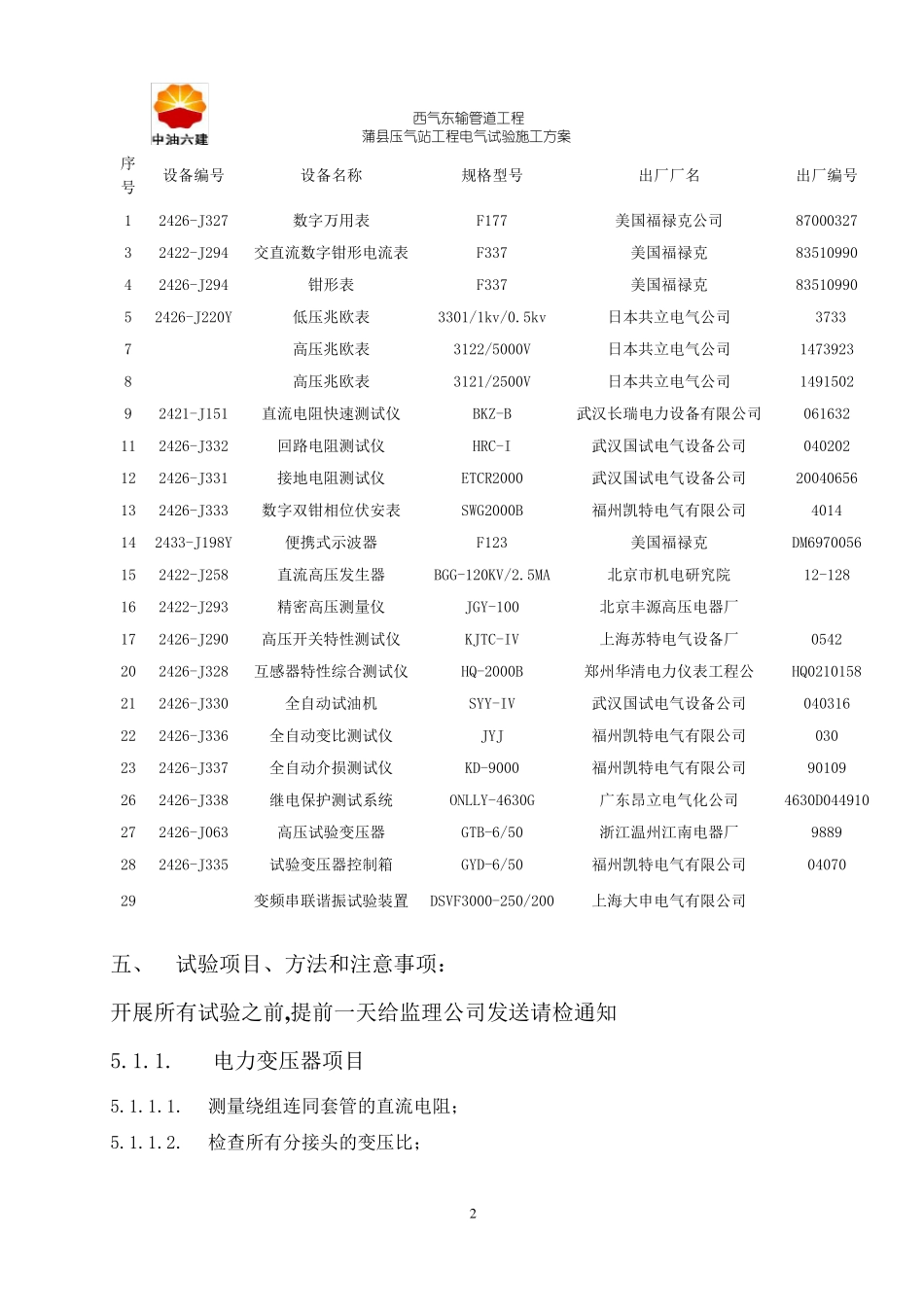 电气试验方案_第2页