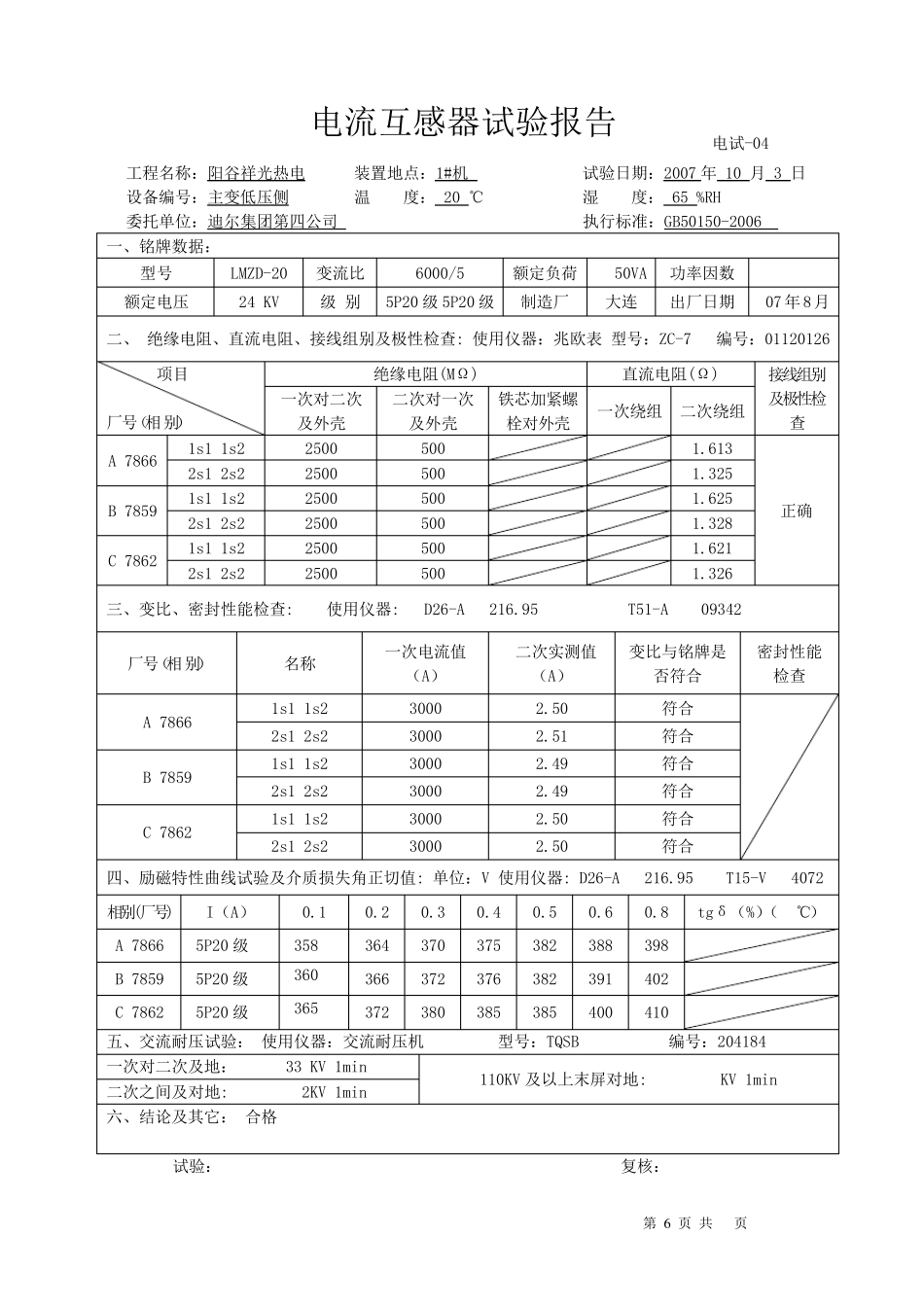 电流互感器试验报告_第2页
