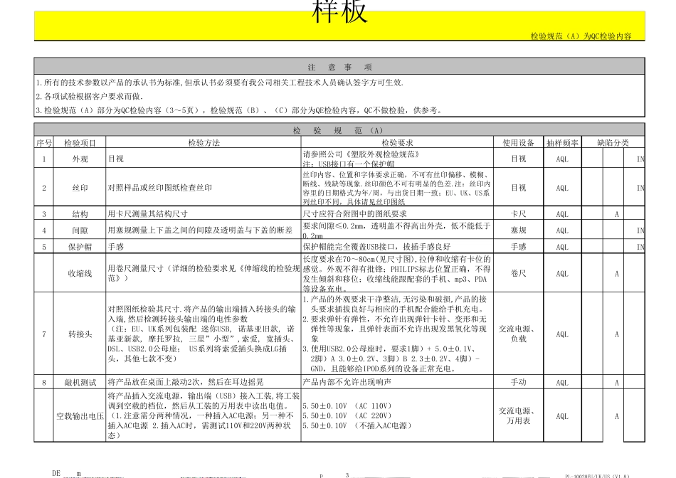电源适配器检验标准_第3页