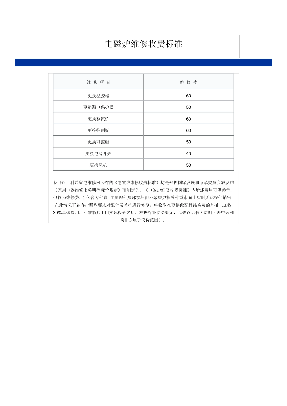 电热水器维修收费标准_第3页