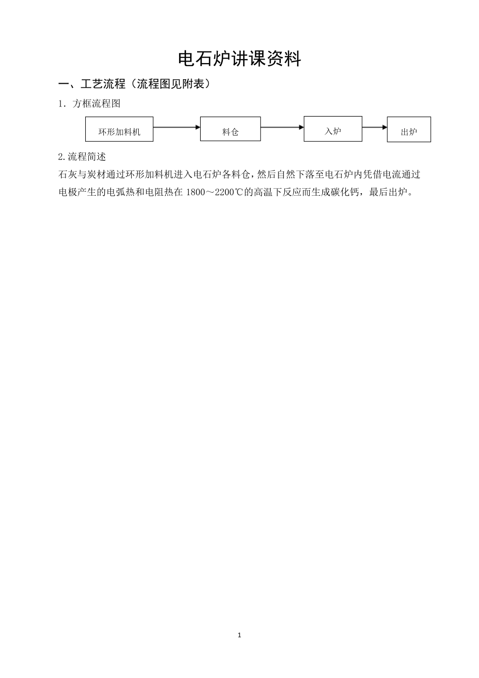 电石炉讲课资料(090720修改)_第1页