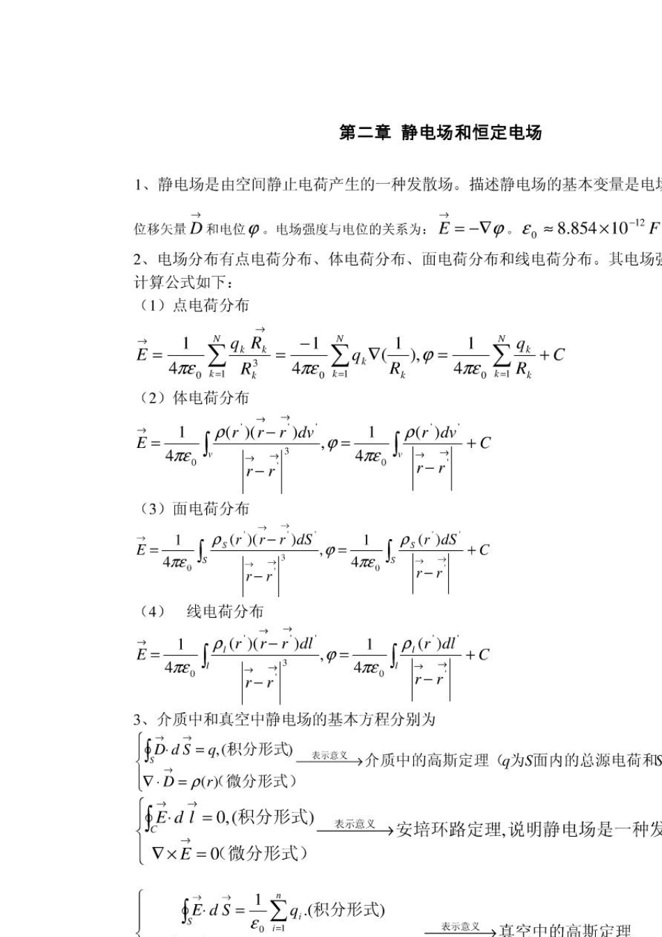 电磁场与电磁波公式总结_第3页