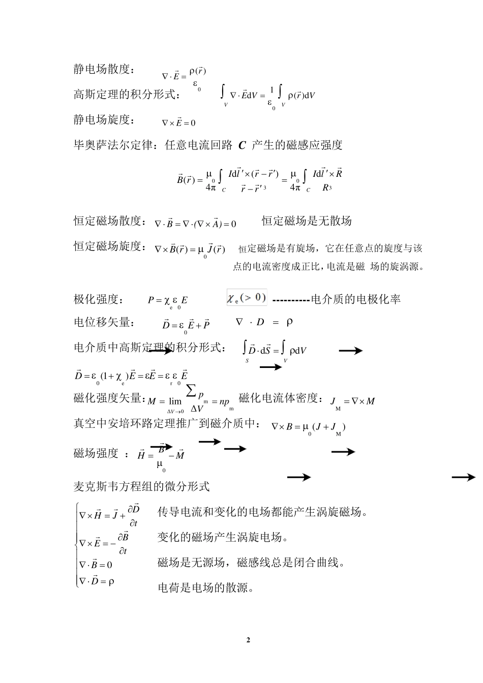 电磁场公式整理_第2页