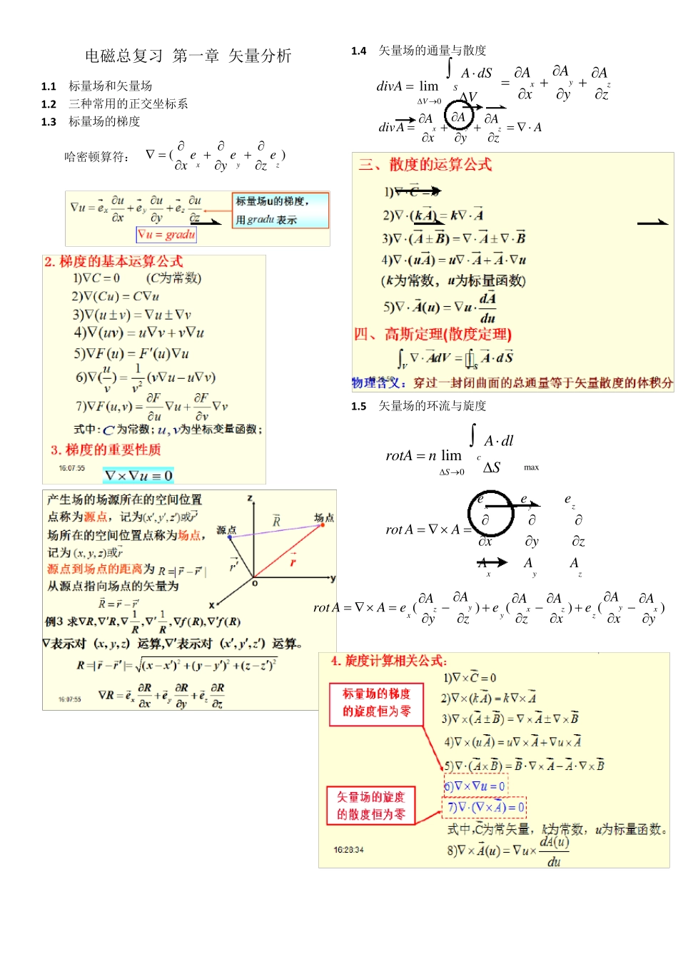电磁场理论复习总结_第1页