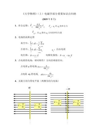电磁学知识点归纳