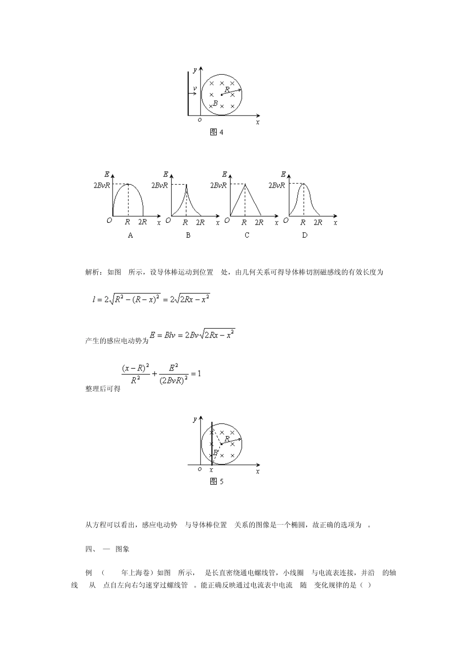 电磁感应现象中的几种常见图象_第3页