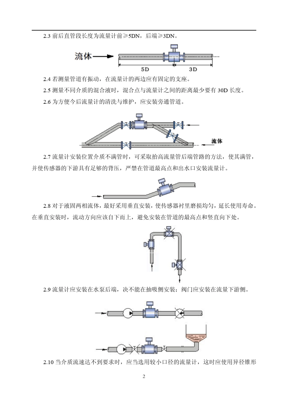 电磁流量计安装使用说明_第2页