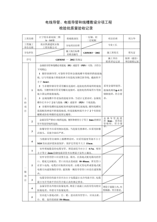 电线导管敷设分项检验批