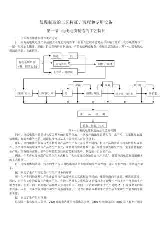 电线电缆制造的工艺特征、流程和专用设备