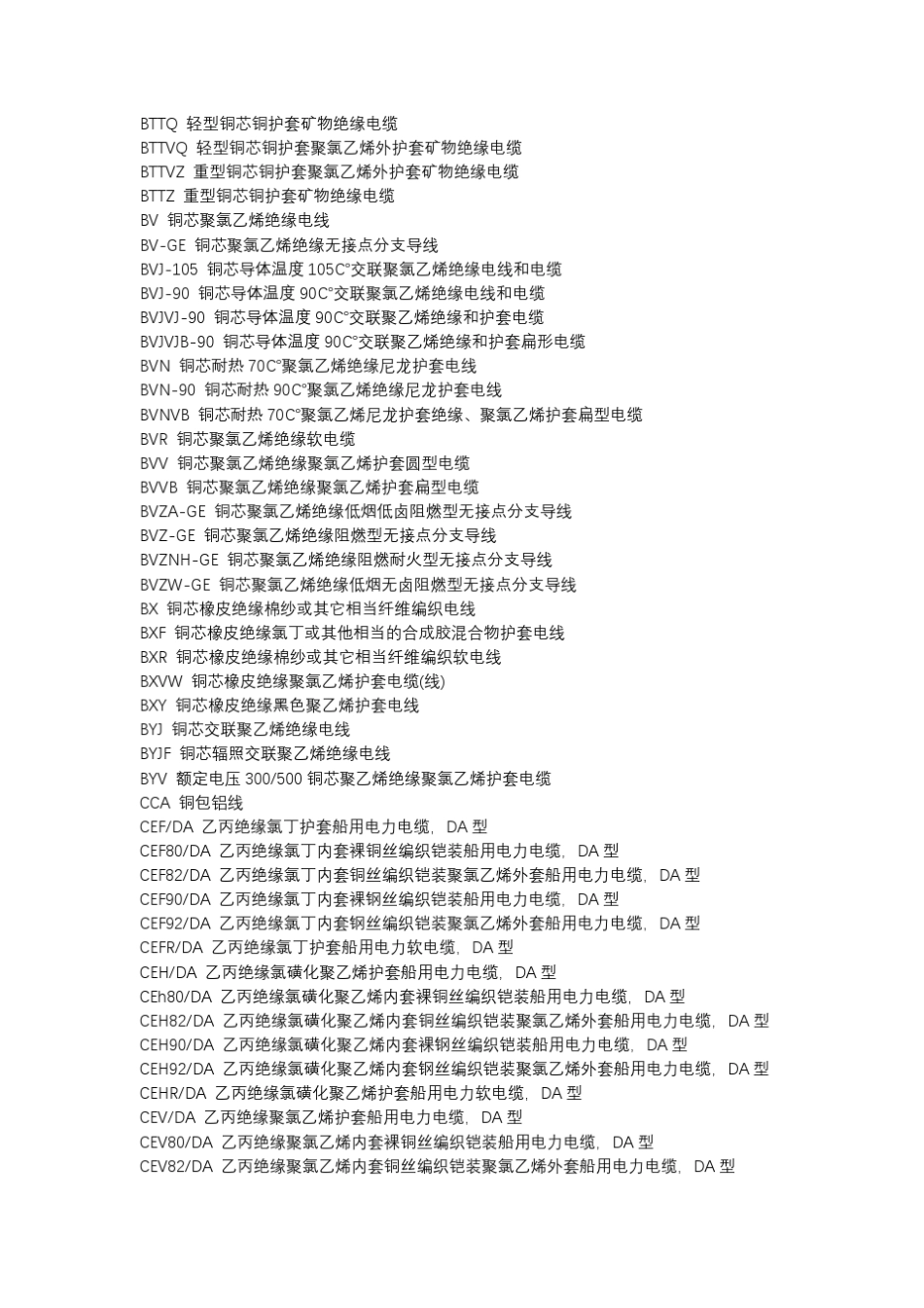 电缆型号一览表_第3页