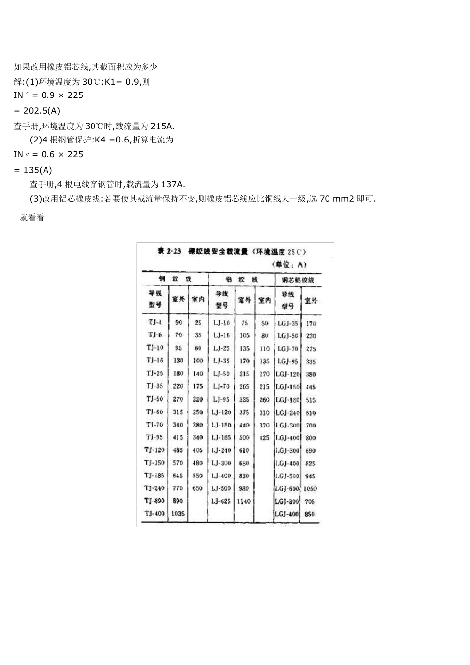 电缆截面与电流对照表111_第3页