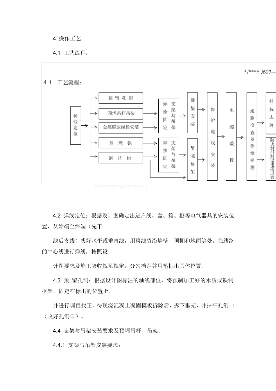电缆桥架安装和桥架内电缆敷设工程施工工艺_第3页