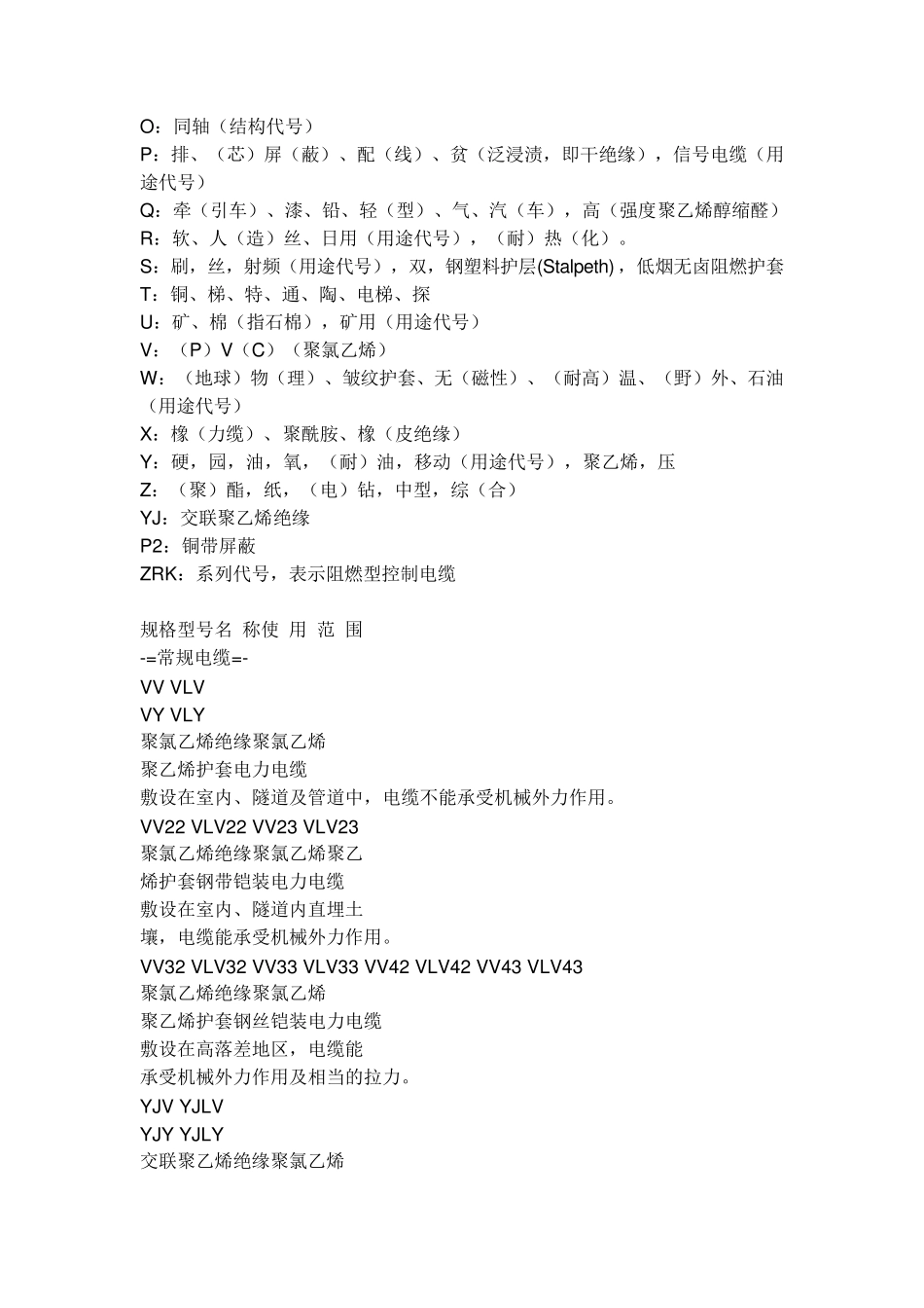 电缆的规格型号代表的含义_第3页