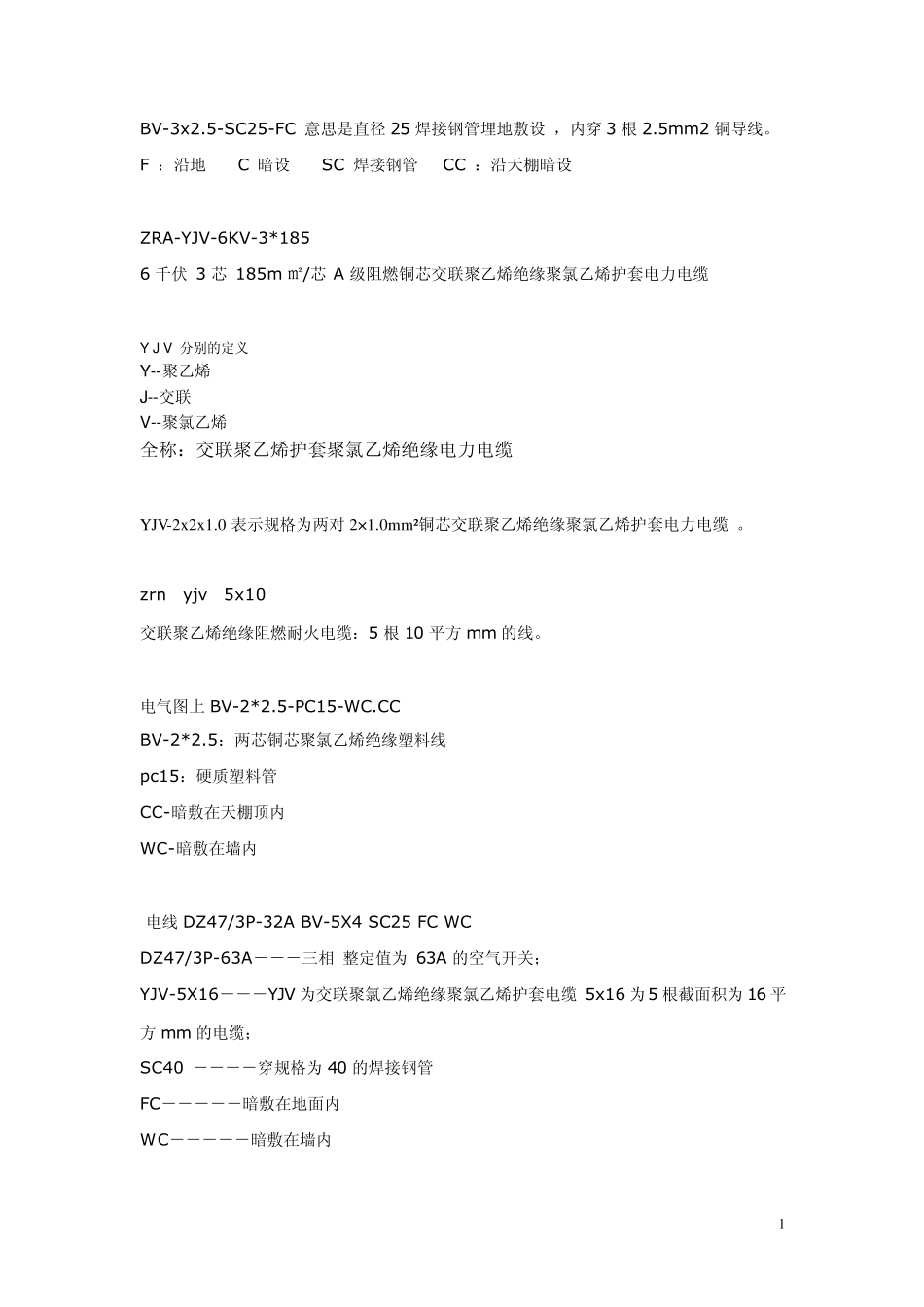 电缆管线敷设代号大全_第1页