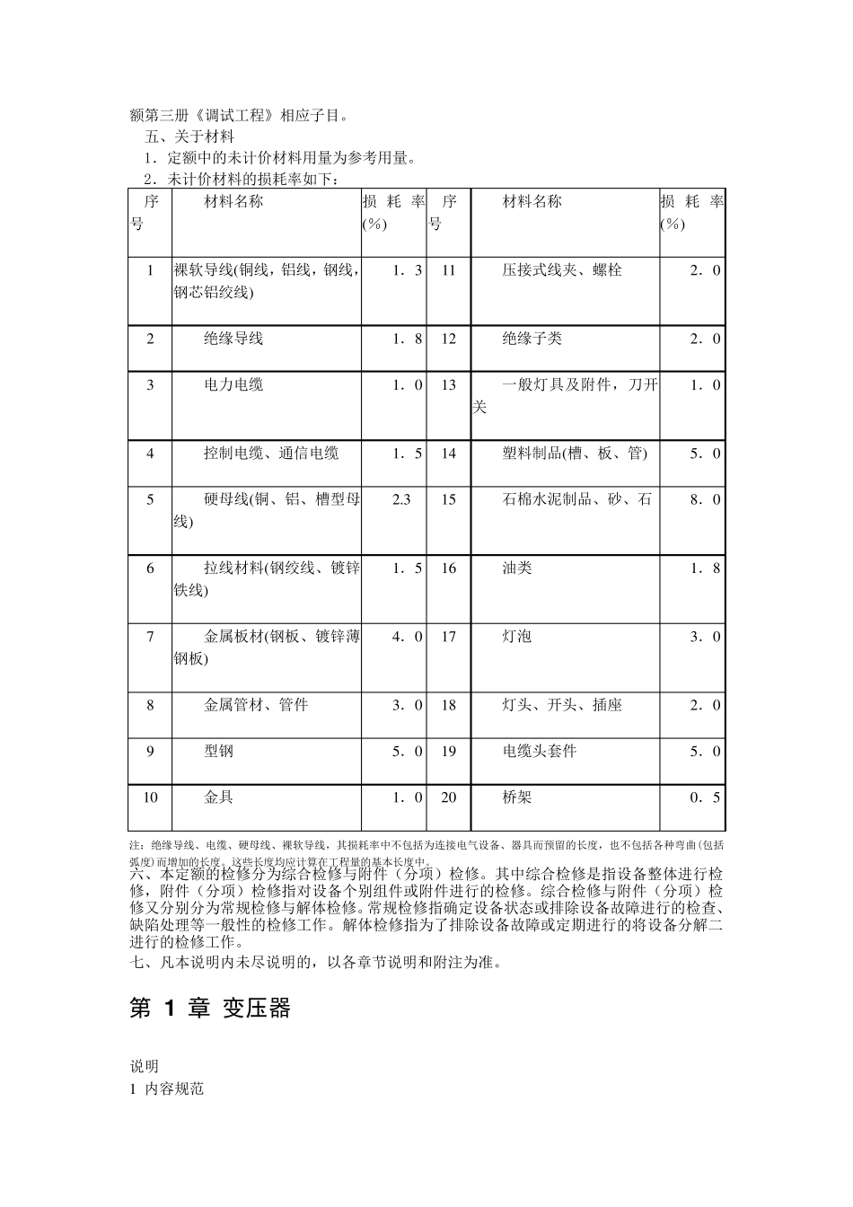 电网检修工程预算定额说明_第3页