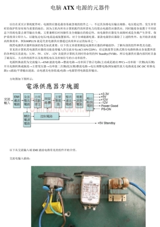 电脑ATX电源元器件