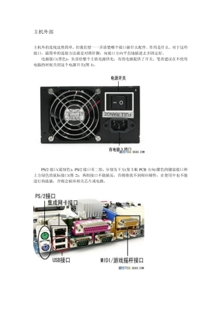电脑内部外部接口连线介绍