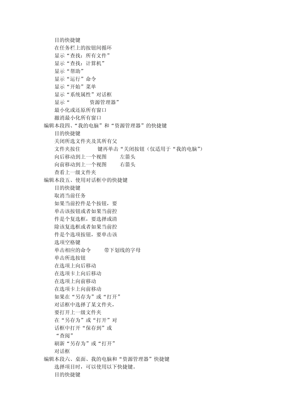 电脑常用快捷键网络管理员_第3页