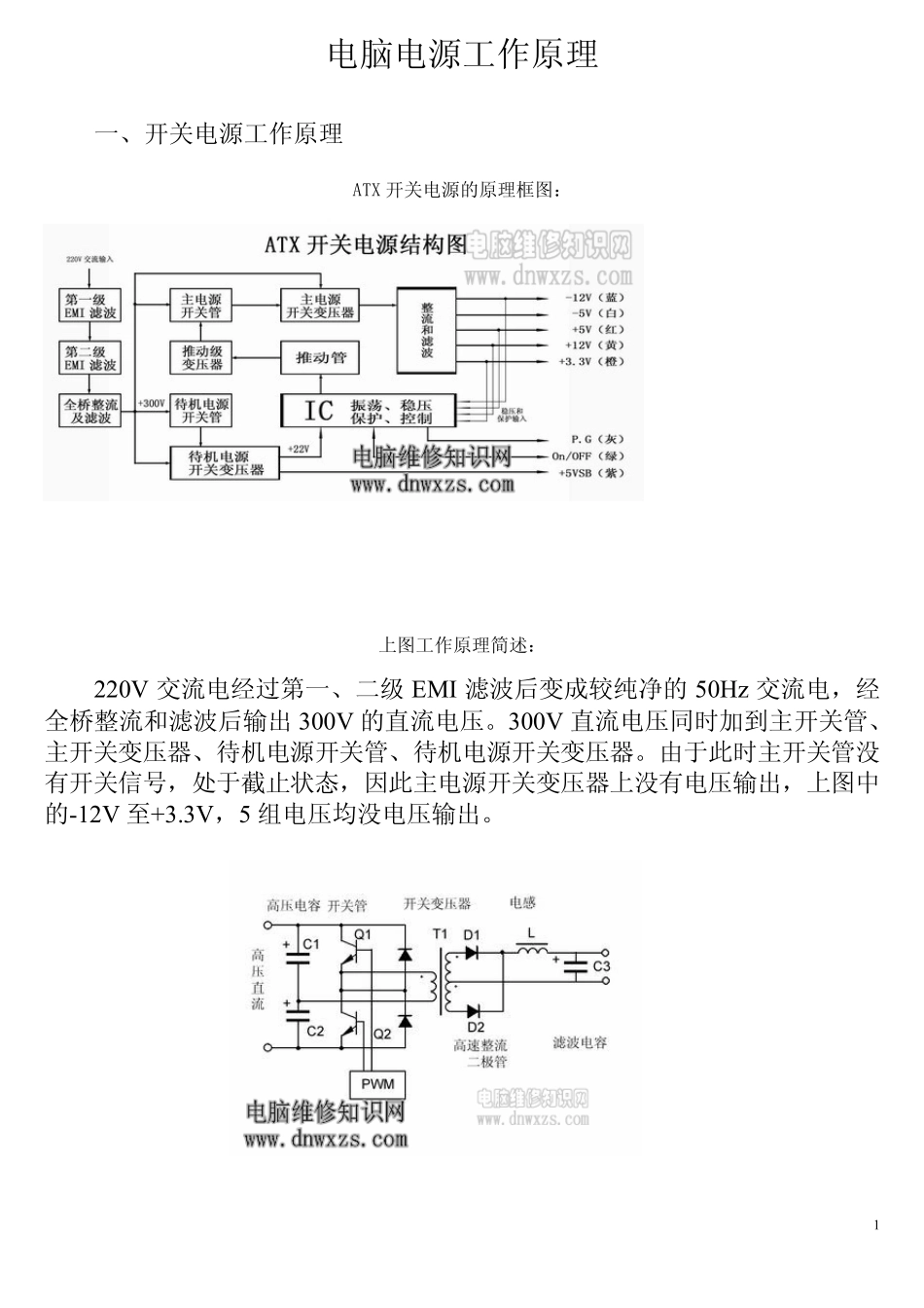 电脑开关电源工作原理_第1页