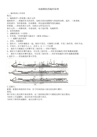 电脑横机的编织原理