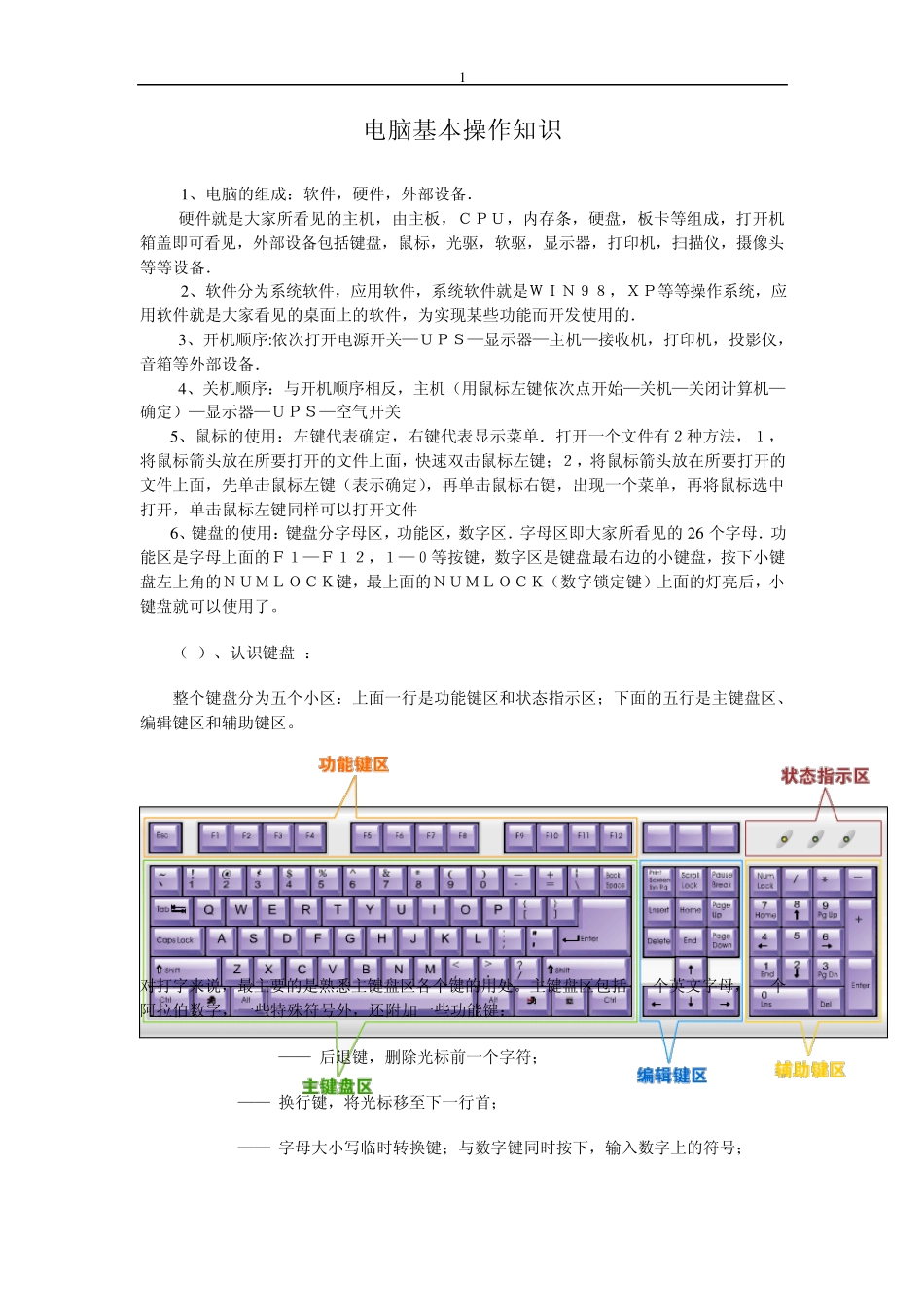 电脑的一些基本操作_第1页