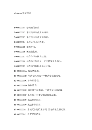 电脑蓝屏代码查询