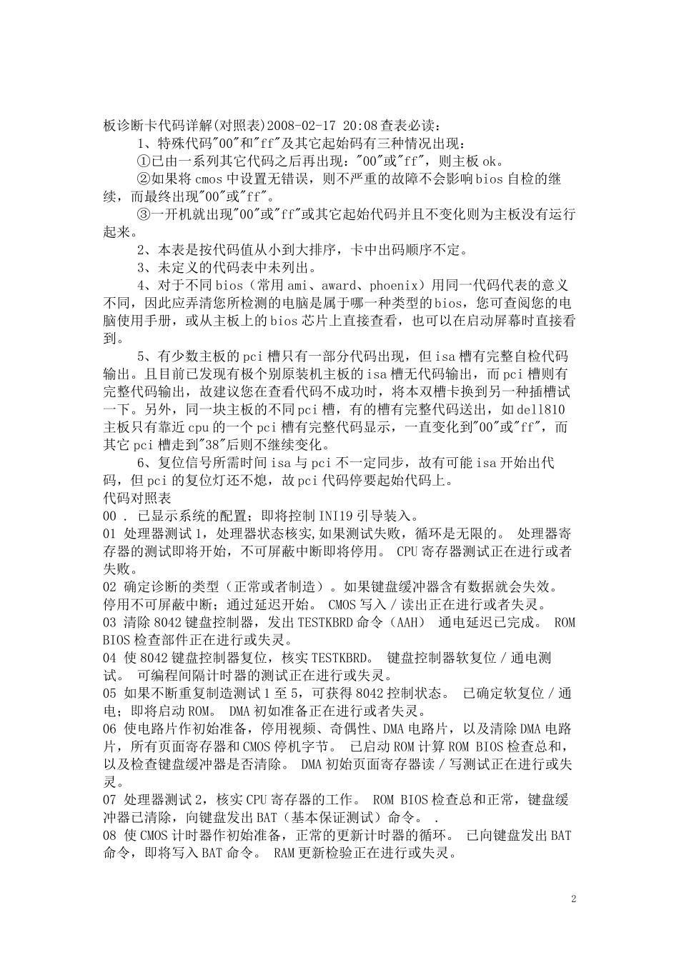 电脑诊断卡代码大全_第2页