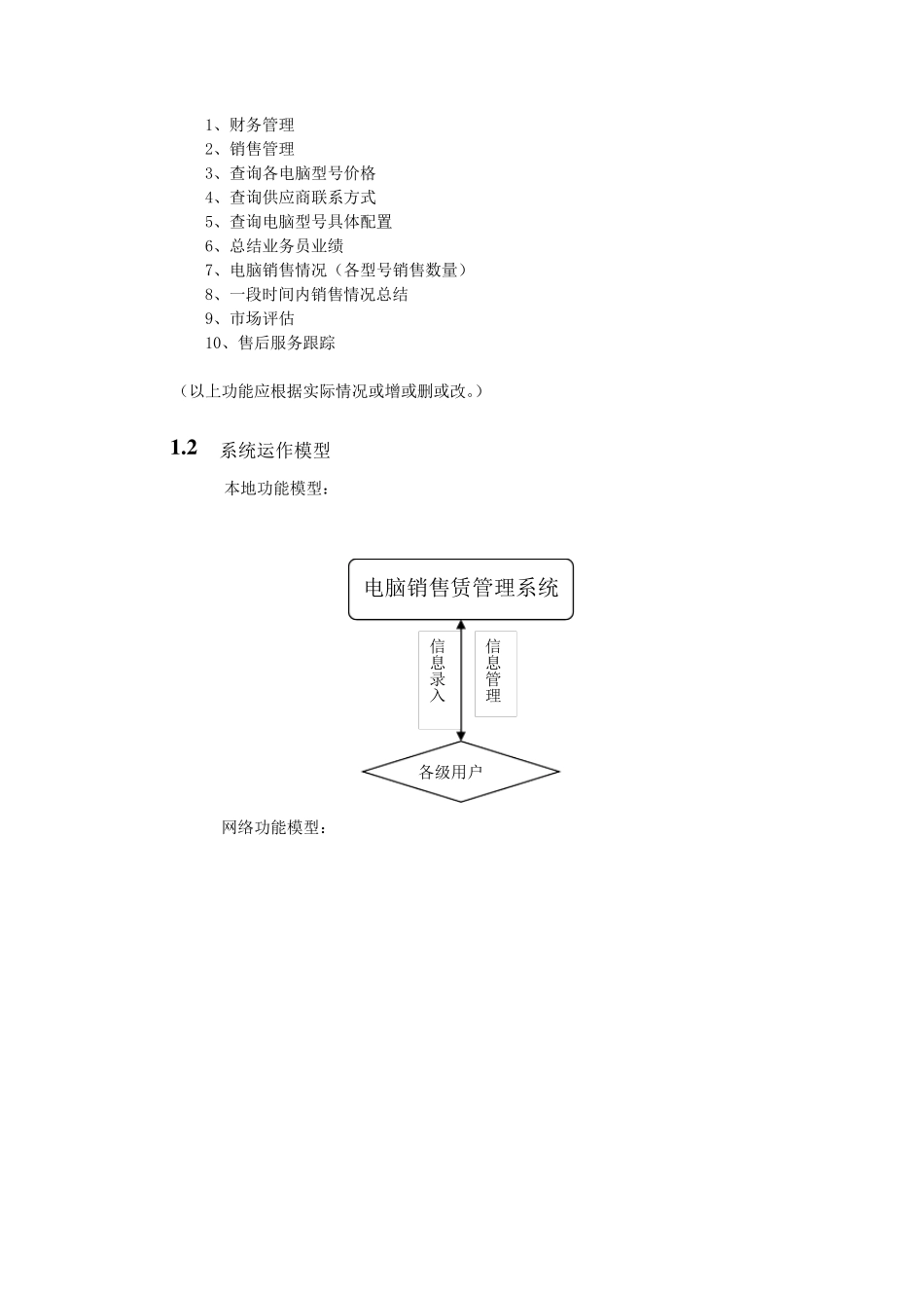 电脑销售管理系统需求分析_第3页