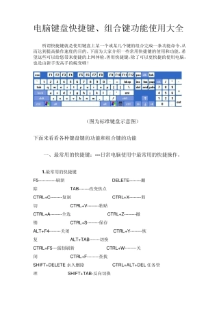 电脑键盘使用大全