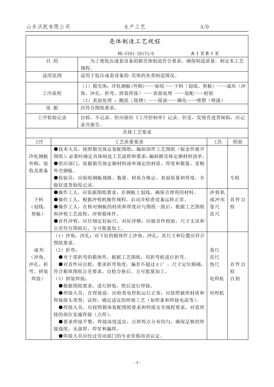 电表箱生产工艺规程_第3页