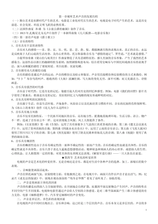 电视音乐音响重点