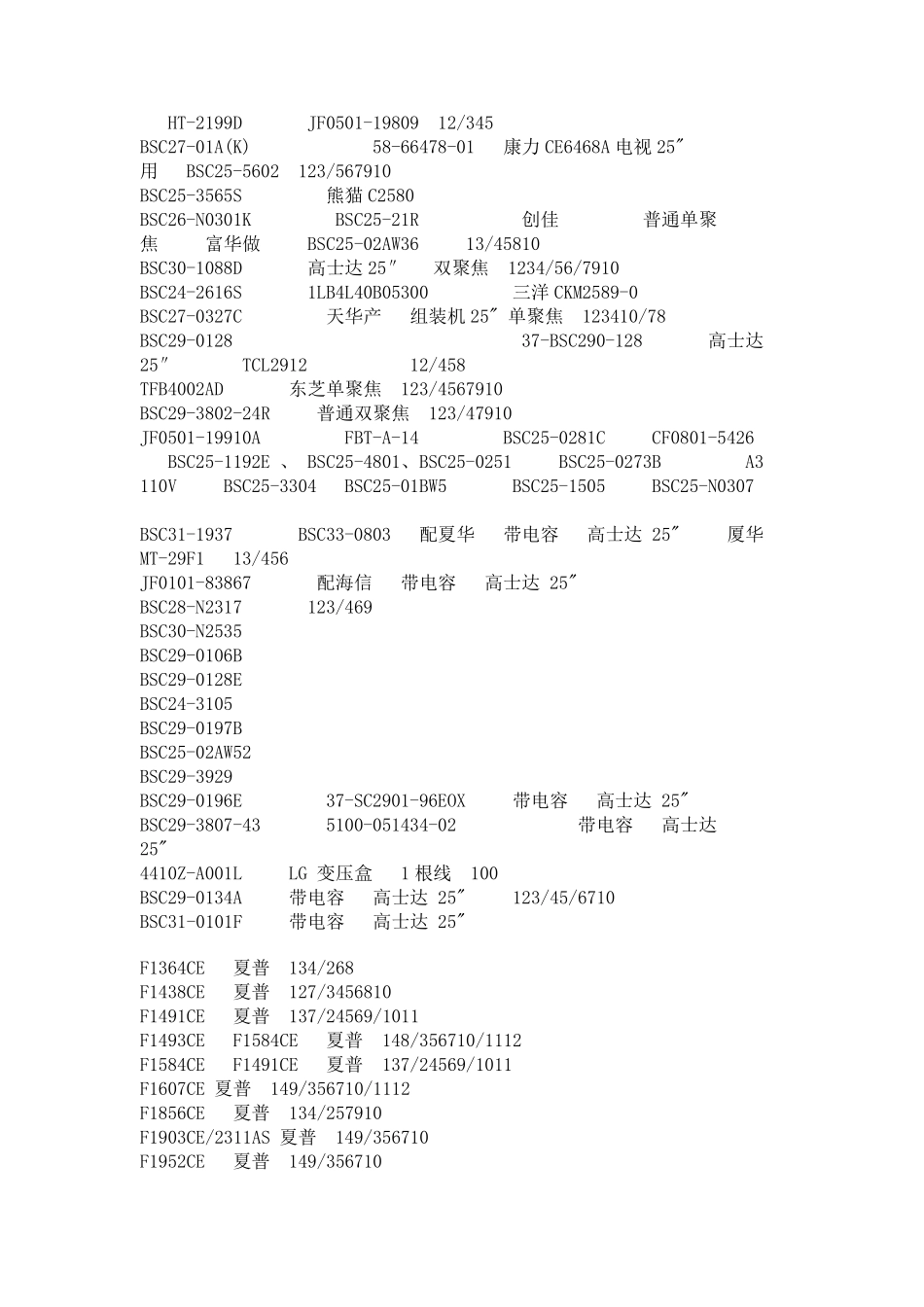 电视高压包型号通脚查询_第2页
