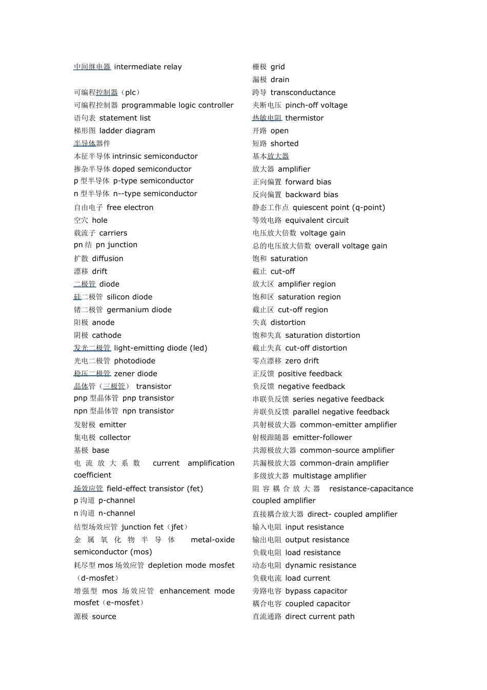 电路专业英语词汇_第3页