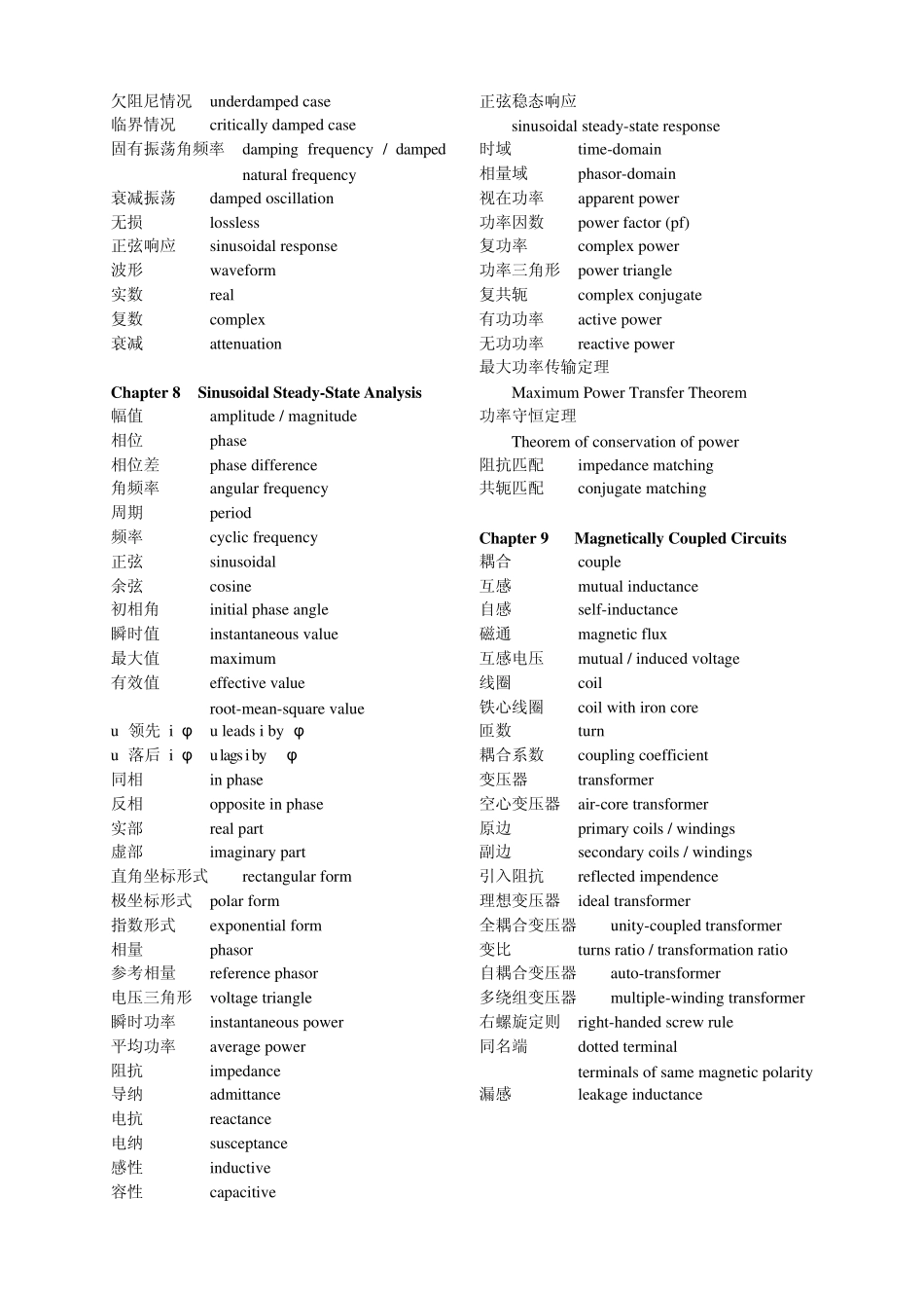 电路原理常用专业英文词汇_第3页