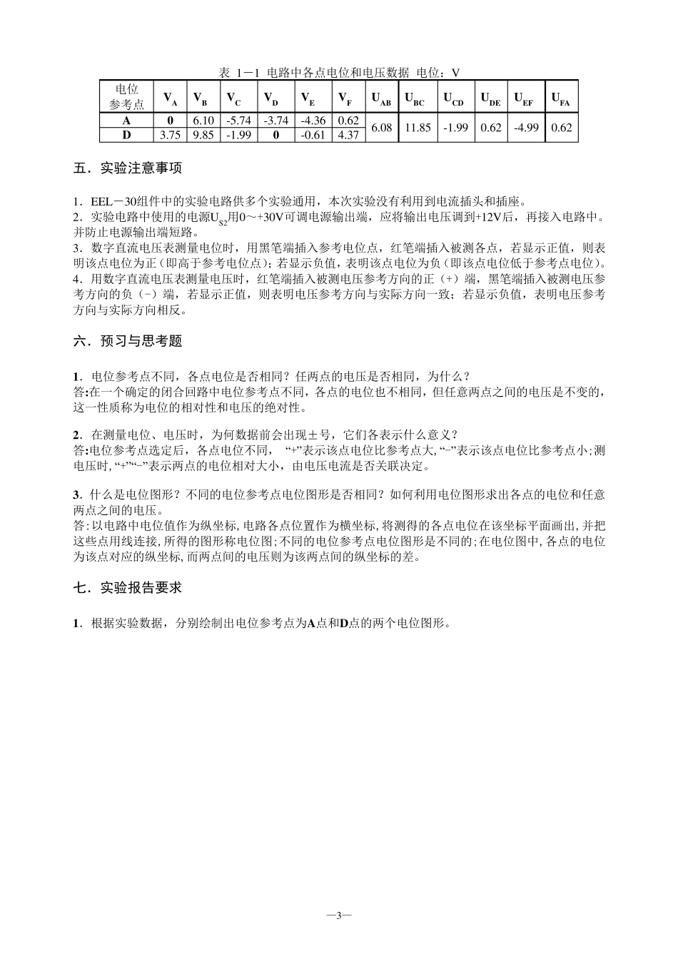 电路实验报告_第3页