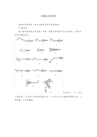 电镀挂具的类型
