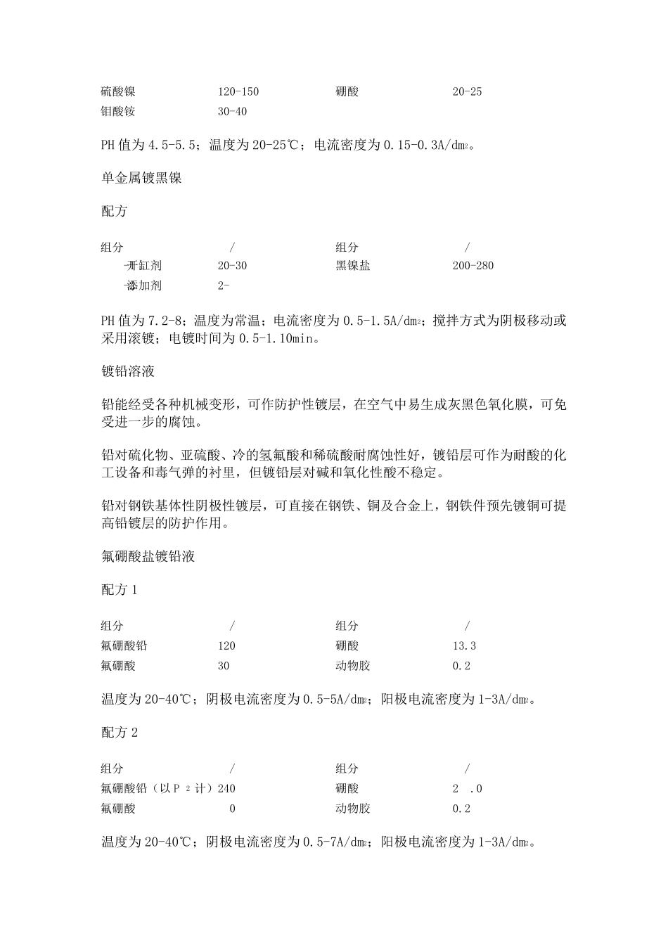电镀通用配方大全_第3页