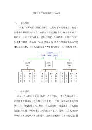 电除尘系统监控改造方案