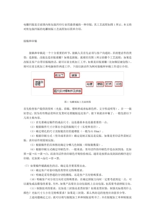 电雕制版工艺流程