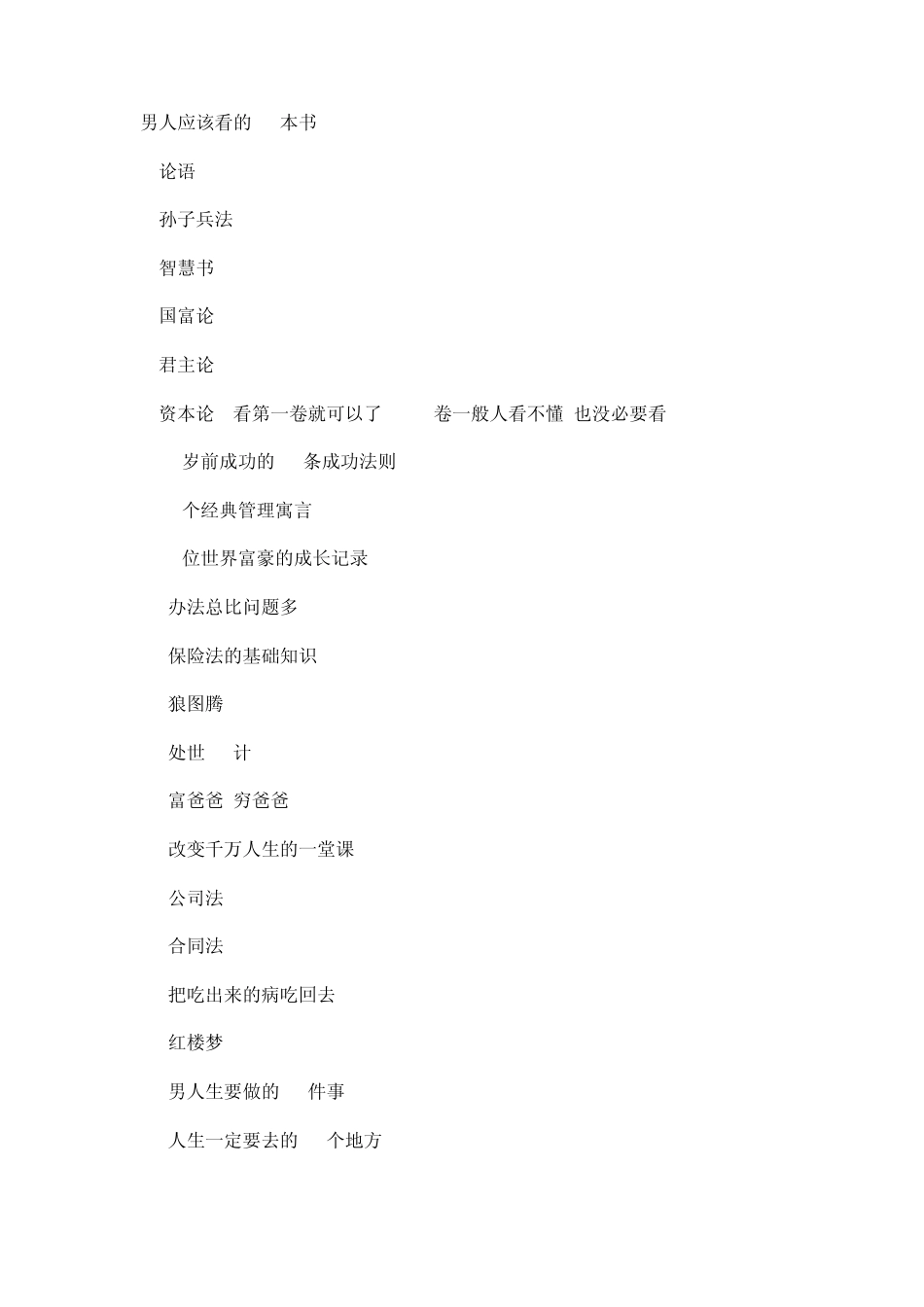 男人应该看的30本书_第1页