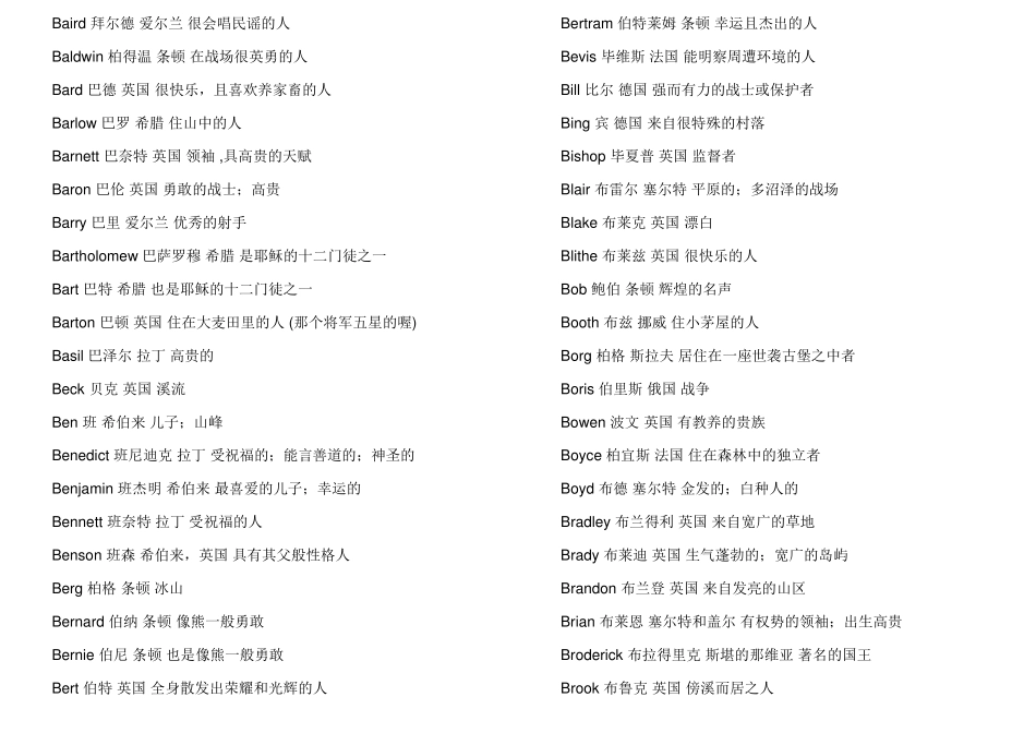 男士英文名及释义大全_第2页