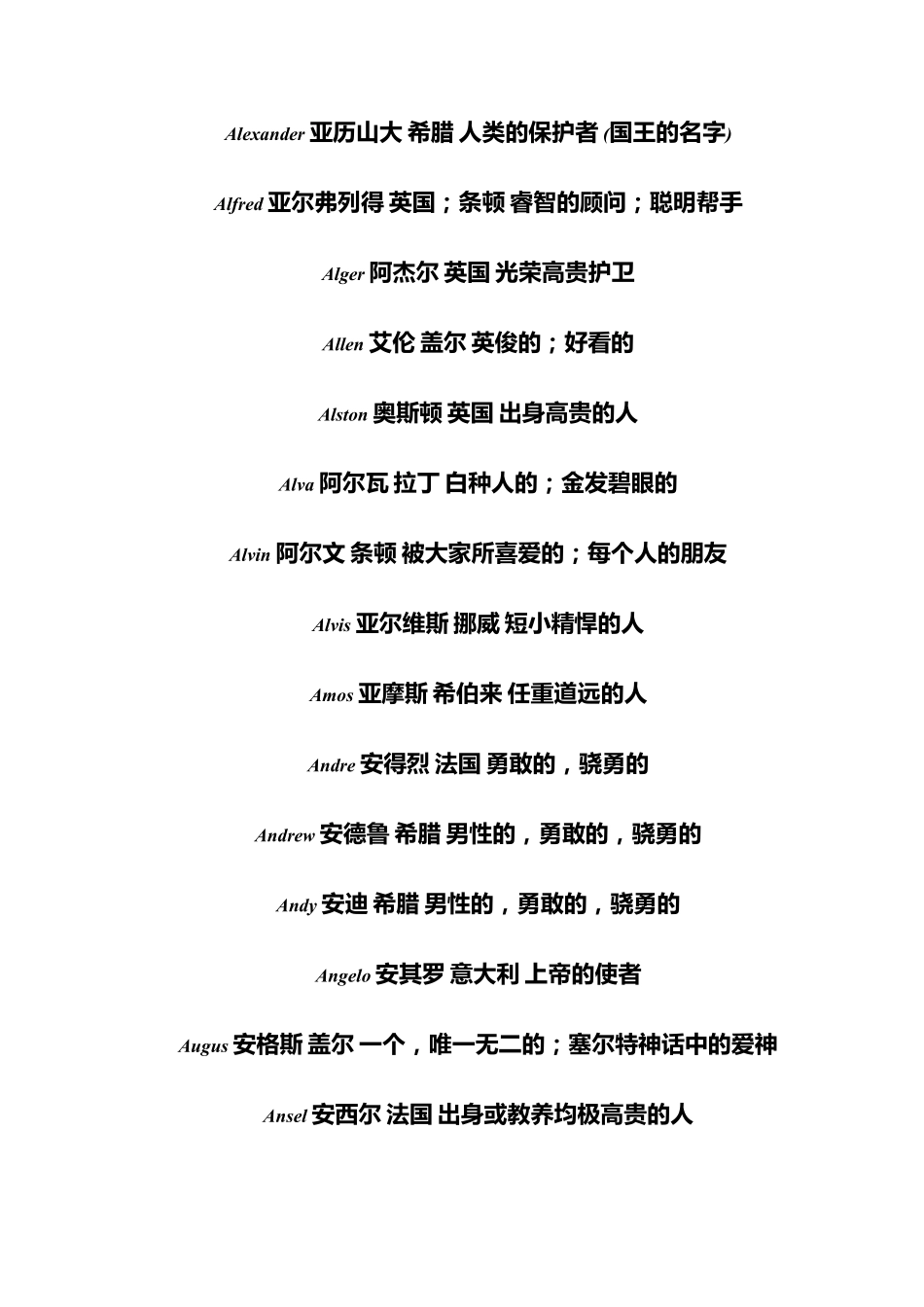 男士英文名大全_第2页