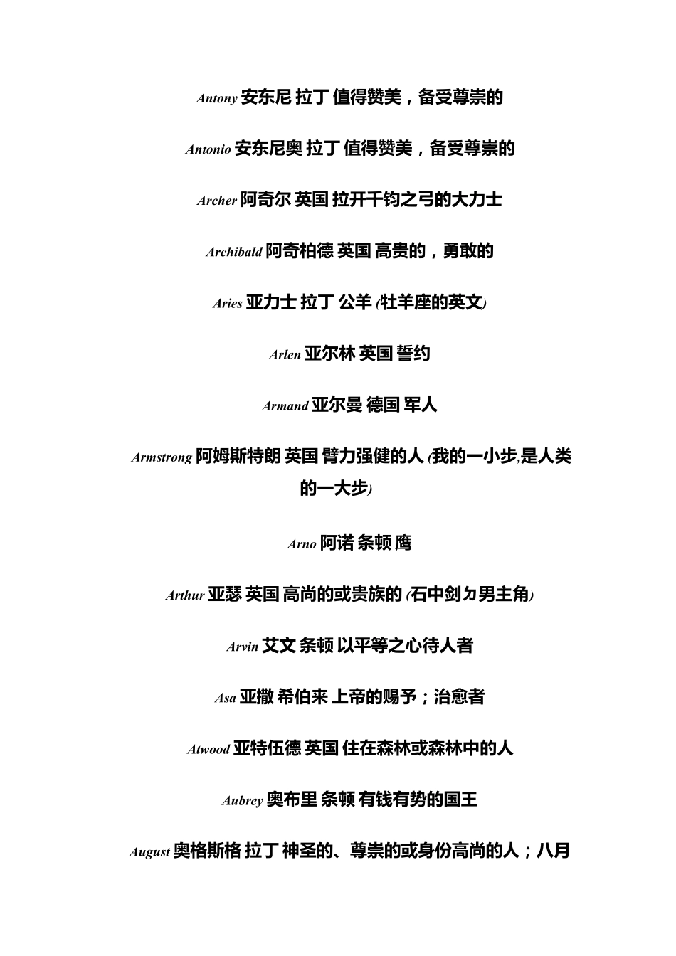 男士英文名大全_第3页