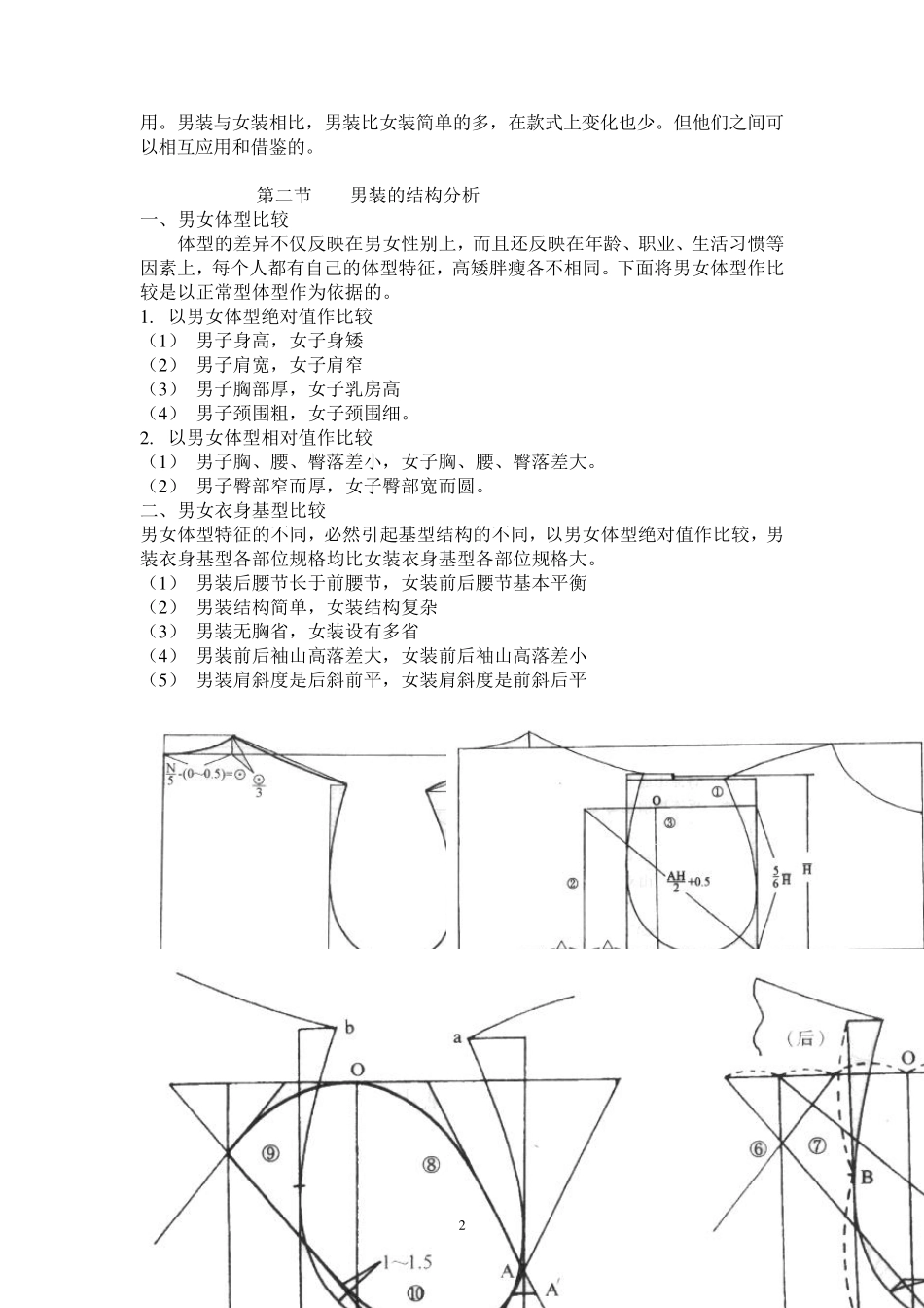 男装结构设计与制图教案_第2页