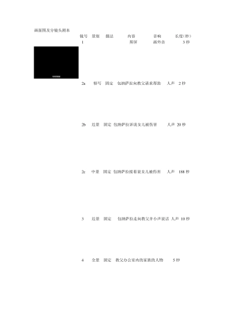 画面图及分镜头剧本