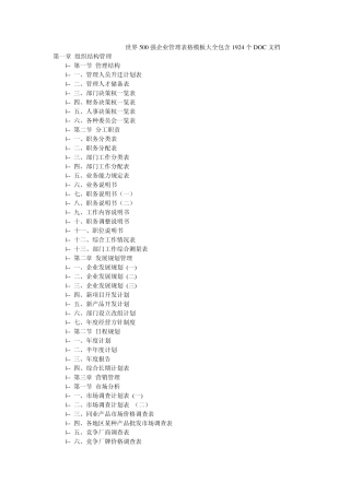 界500强企业管理表格模板大全包含1924个DOC文档