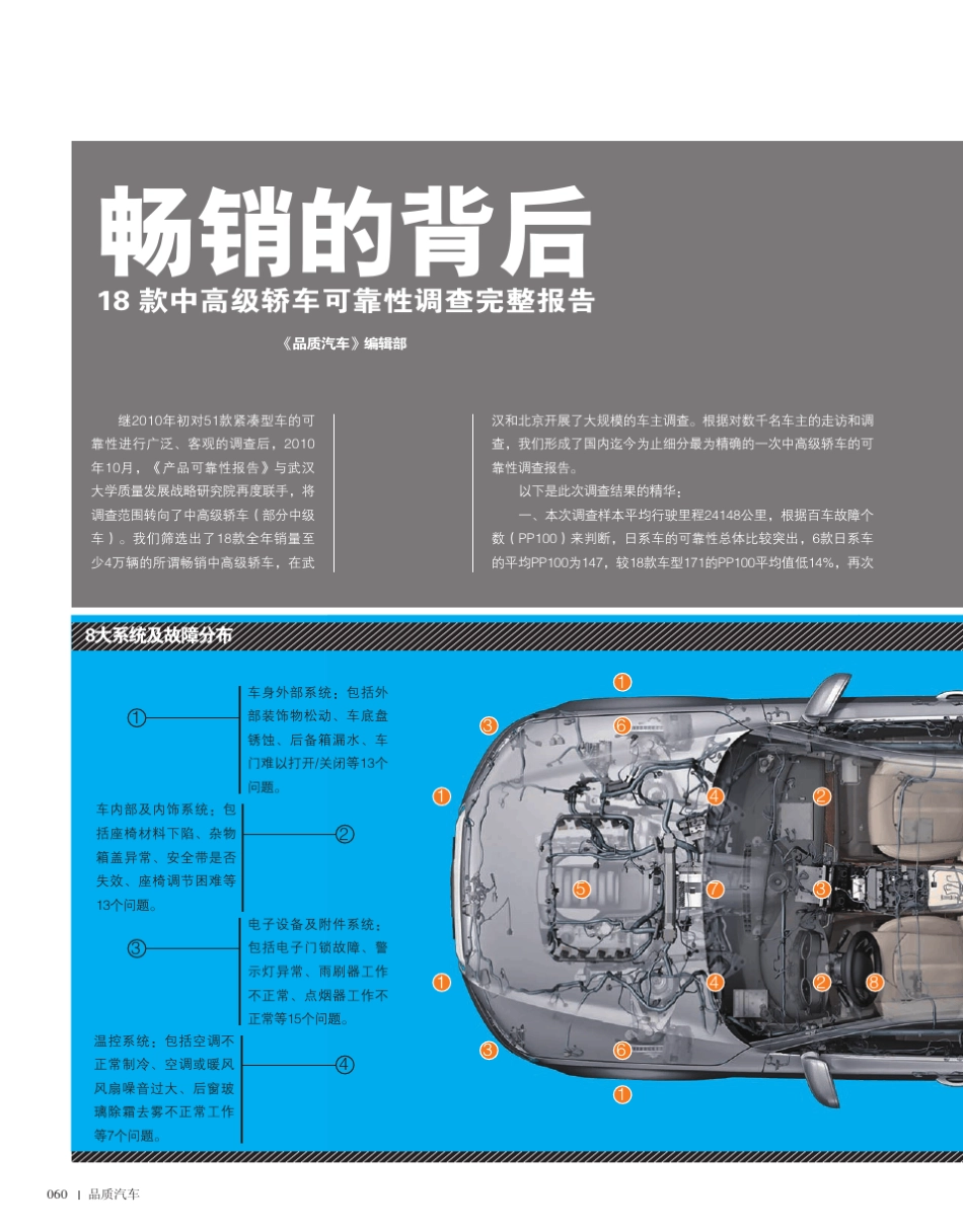 畅销的背后18款中高级轿车可靠性调查完整报告_第1页