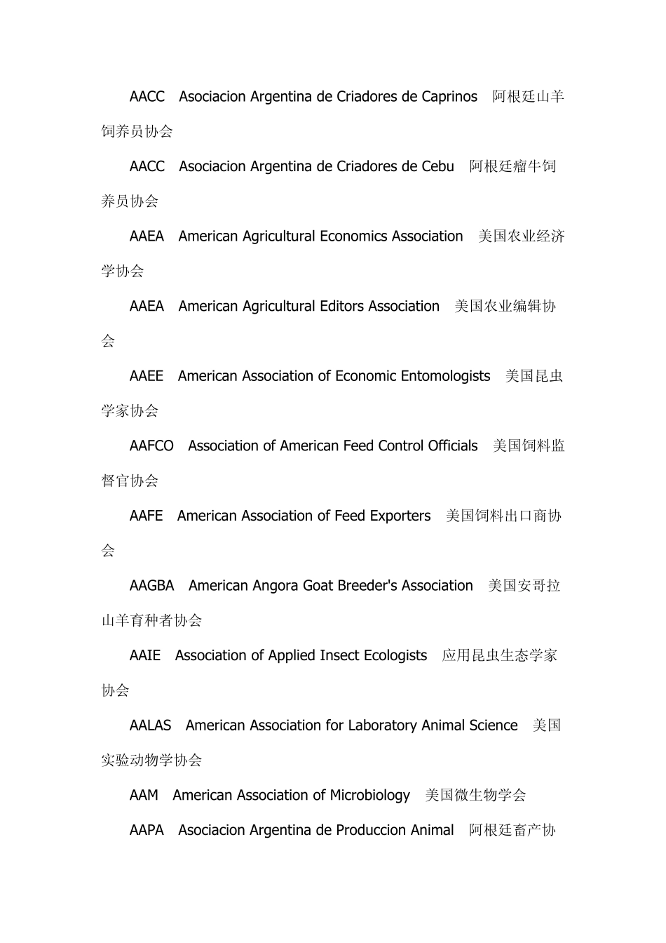 畜牧业相关机构名称及词汇_第2页