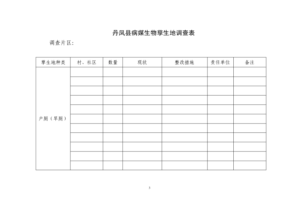 病媒生物孳生地调查表18_第3页