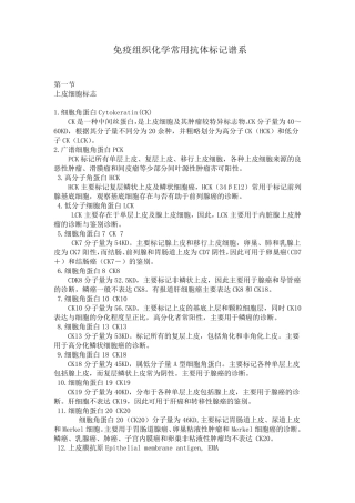 病理科免疫组化常用抗体